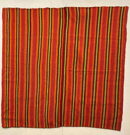 Peruvian Handwoven Wool Orange and Yellow Rug – Striped Pattern (163×166cm) - PeruvianCulturesPeruPeruvian Handwoven Wool Orange and Yellow Rug – Striped Pattern (163×166cm)RugsPeruvianCulturesPeruvianCulturesPeruF00056302.10