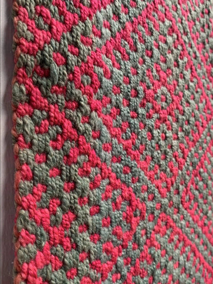 Peruvian Handwoven Wool Pink and Green Rug – Andean Pattern (165×142cm) - PeruvianCulturesPeruPeruvian Handwoven Wool Pink and Green Rug – Andean Pattern (165×142cm)RugsPeruvianCulturesPeruvianCulturesPeruF00046302.10